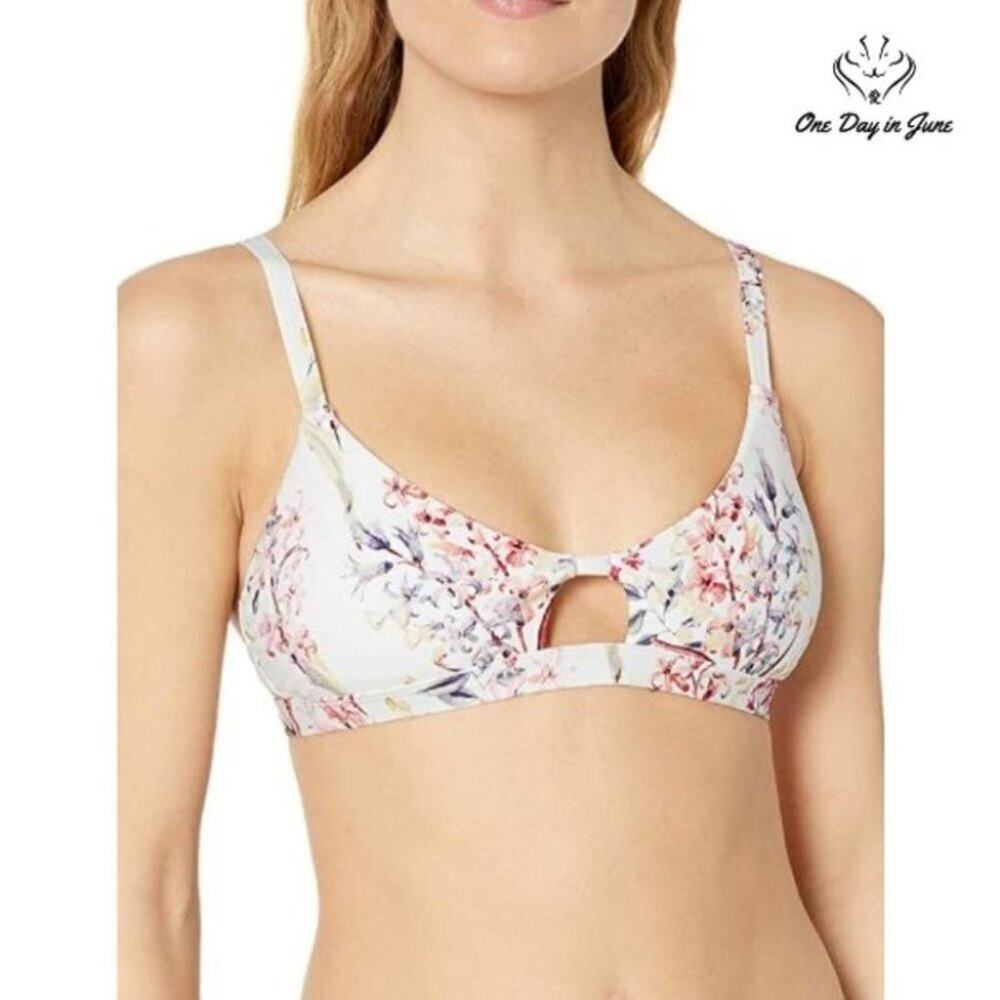 Vicious Young Babes Grounded Keyhole Bralette Bikini Top Swimsuit Size S